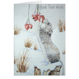 mignonne baies de souris neige scène faune