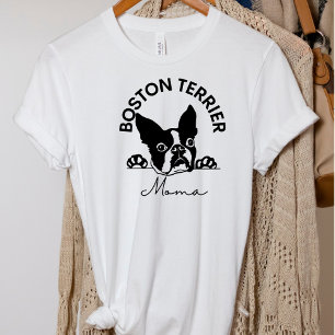 Mignonne Boston Terrier Maman Chien T-Shirt