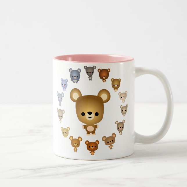 Mignonne caricature Bear Baby Mug (Droit)