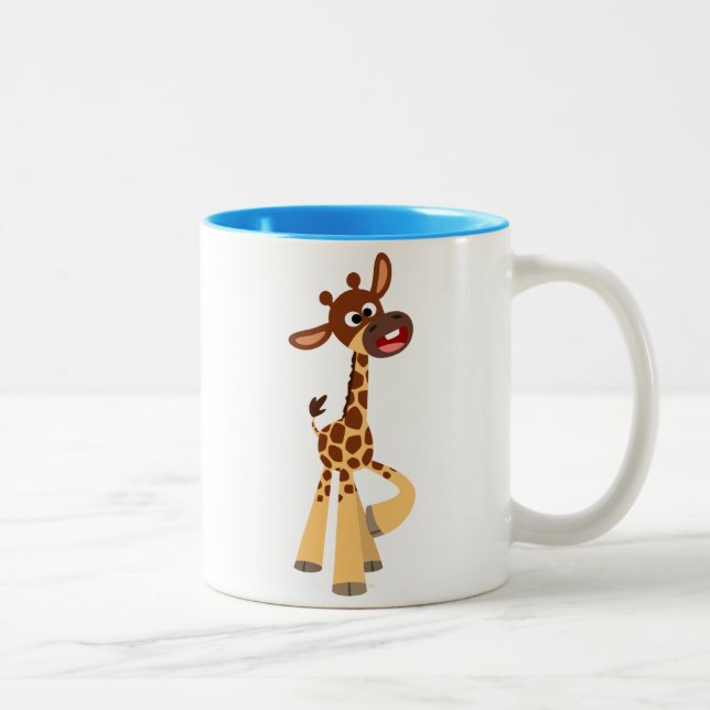 Mignonne caricature bébé Giraffe Mug (Droit)