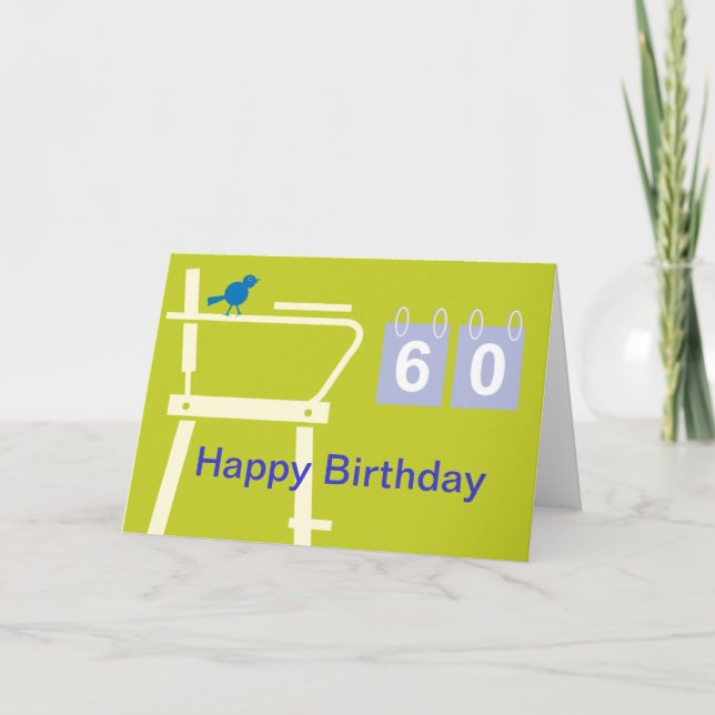 Mignonne carte de tennis pour anniversaire (Devant)