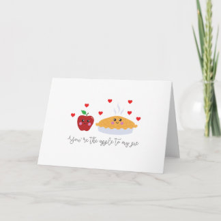 Mignonne carte de voeux 'Tu es la pomme à ma tarte