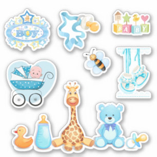 Mignonne C'est un garçon Bleu Bébé Stickers Faire-
