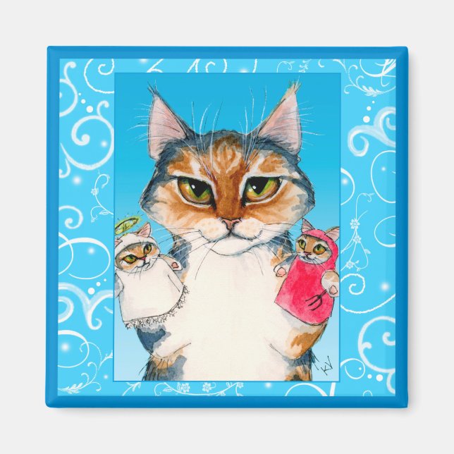 Mignonne chatte vilain ou aimant gentil (Devant)