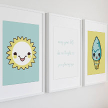 mignonne citation bleu bébé poster en pépinière