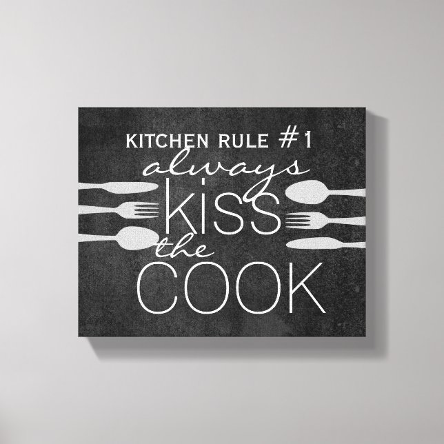 mignonne citation de cuisine toile enveloppé art m (Recto)