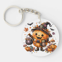 Mignonne Citrouille Kawaii Sorcière Halloween Aqua