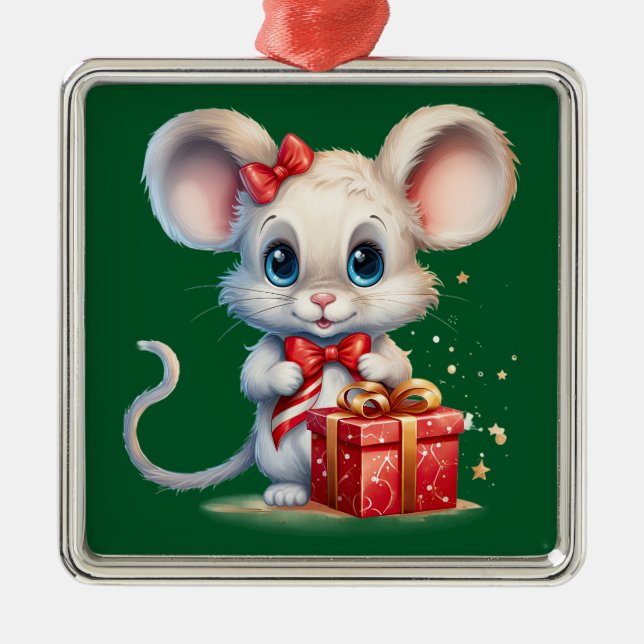 Mignonne décoration de la souris de Noël (Devant)