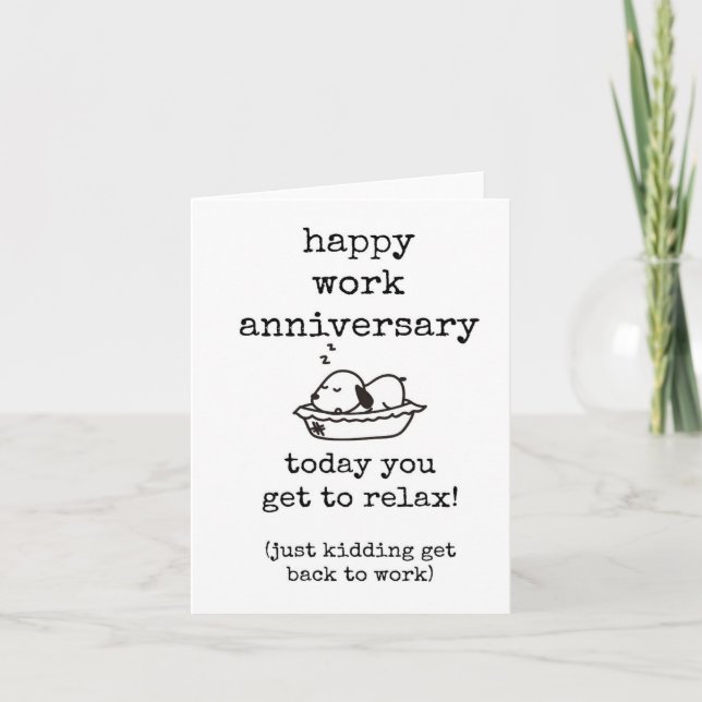 Mignonne, Drôle, Carte d'anniversaire de travail,  (Devant)