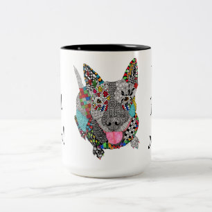 Mignonne et colorée Pit Bull Maman Mug