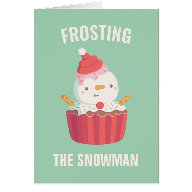 Mignonne Frosting Le Snowman Drôle Salutation de N (Devant)