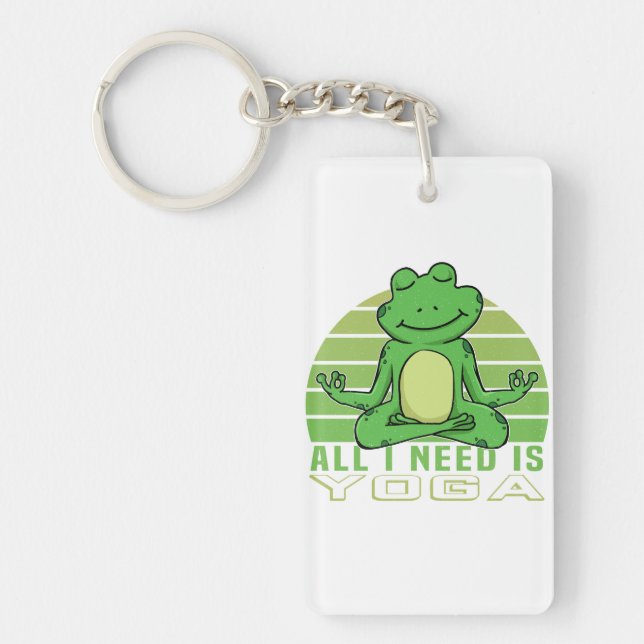 Mignonne grenouille faisant du yoga. (Devant)