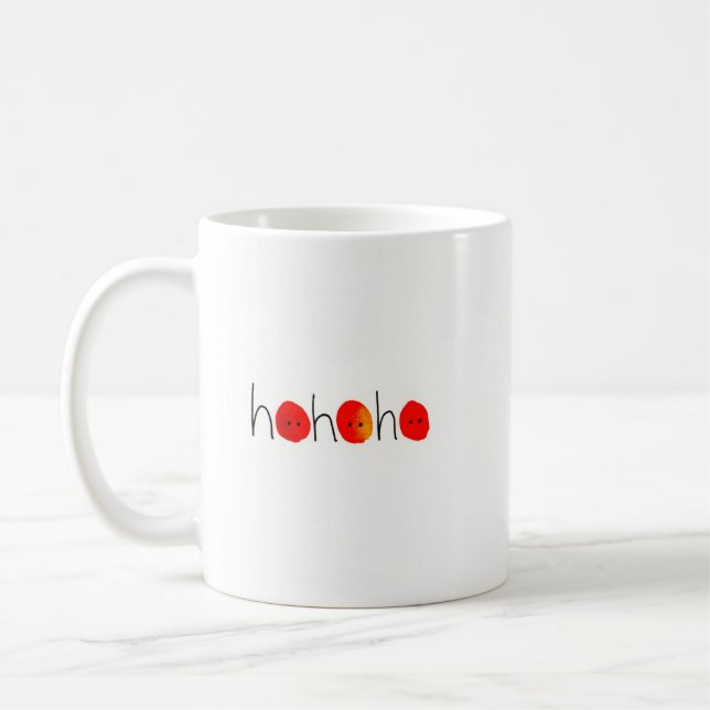Mignonne Ho Ho Rouge Nez Peint À La Main Mug De No (Gauche)