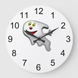 Mignonne horloge murale Halloween Fantôme