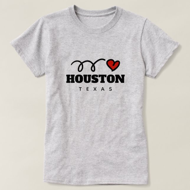 Mignonne I heart Houston Texas T-shirt pour femmes (Design devant)