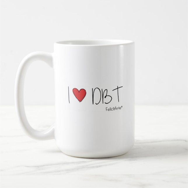 Mignonne J'ADORE DBT Mug (Gauche)