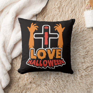 Mignonne J'Aime Halloween Jeter Oreiller