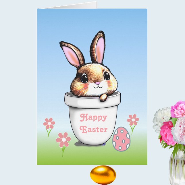 Mignonne lapin de Pâques et Oeuf de Pâques sur ble (Créateur téléchargé)