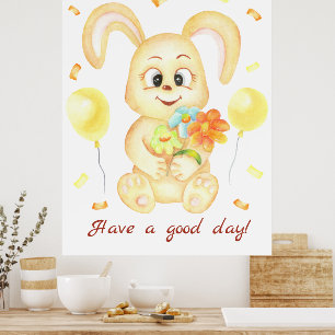 Mignonne Lapin pour une ambiance positive Poster