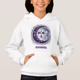 Mignonne lune étoiles ajouter nom enfants filles