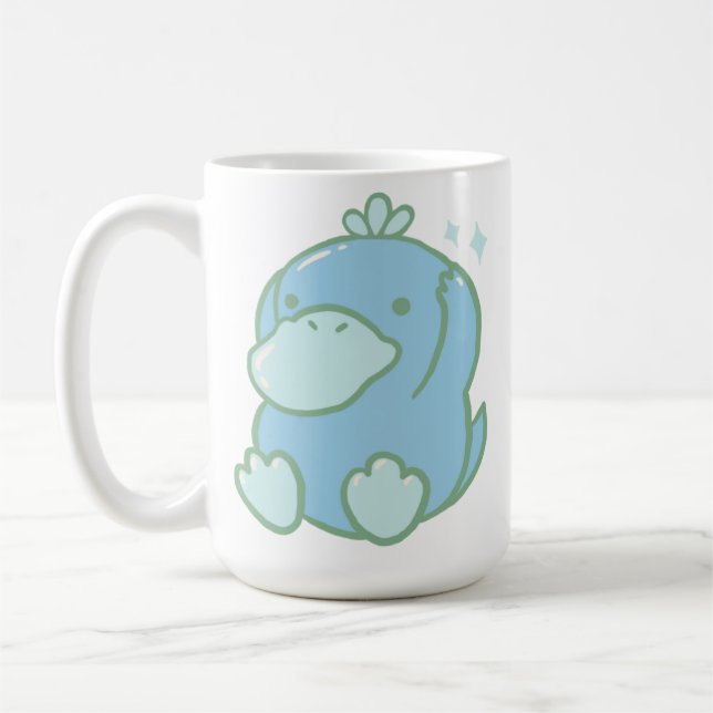 Mignonne main tiré Psyduck Mug café (Gauche)
