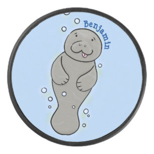Mignonne manatée bébé avec bulles illustration