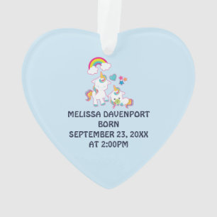 Mignonne Mère et Bébé Unicornes Thème magique