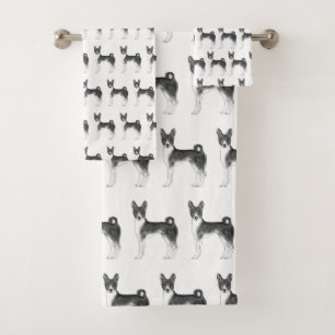 Mignonne Motif D'Un Chien Basenji En Noir Et Blanc