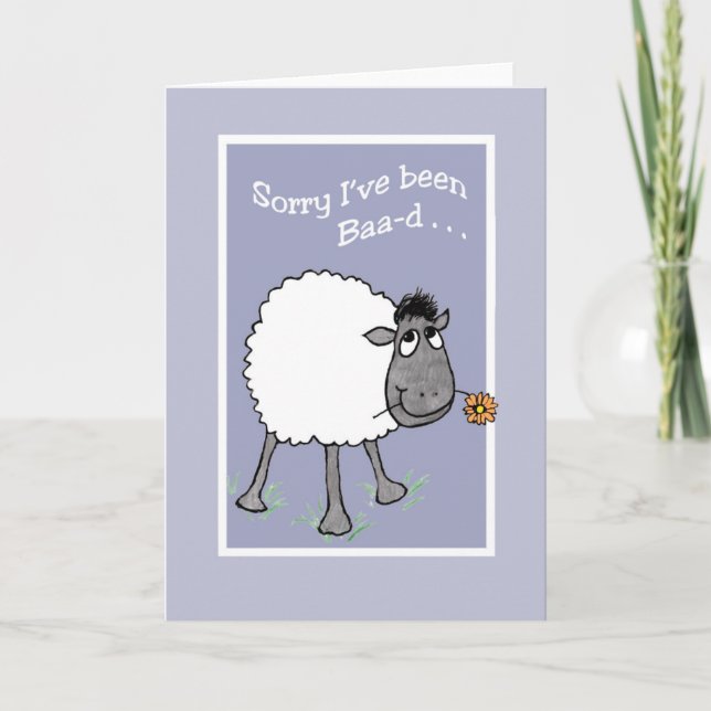 Mignonne mouton, Désolé d'avoir été Baa-d, carte d (Devant)