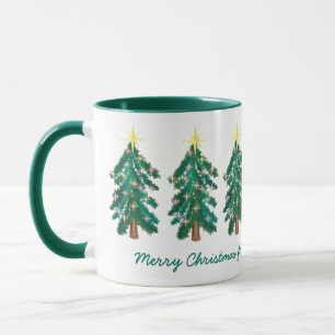Mignonne Mug d'arbre de Noël personnalisé