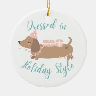 Mignonne ornement avec Wiener Dog