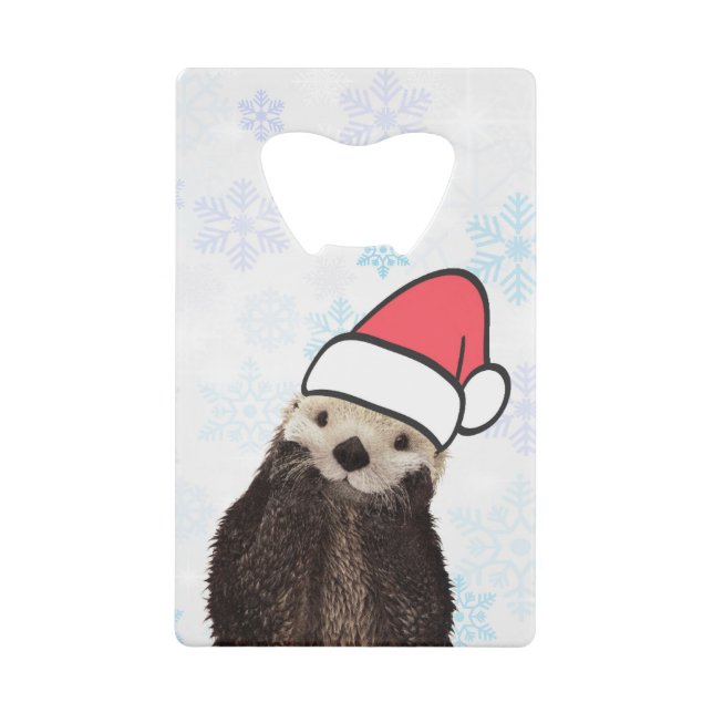 Mignonne Otter portant un chapeau de Père Noël (Devant)