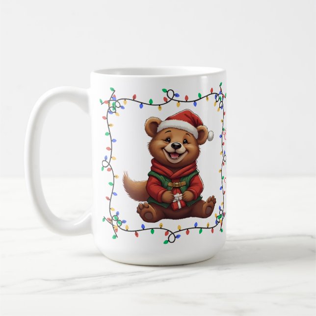 Mignonne ours Christmas Mug (Gauche)