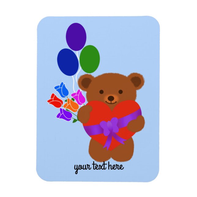 Mignonne ours en peluche #3 Magnet (Vertical)
