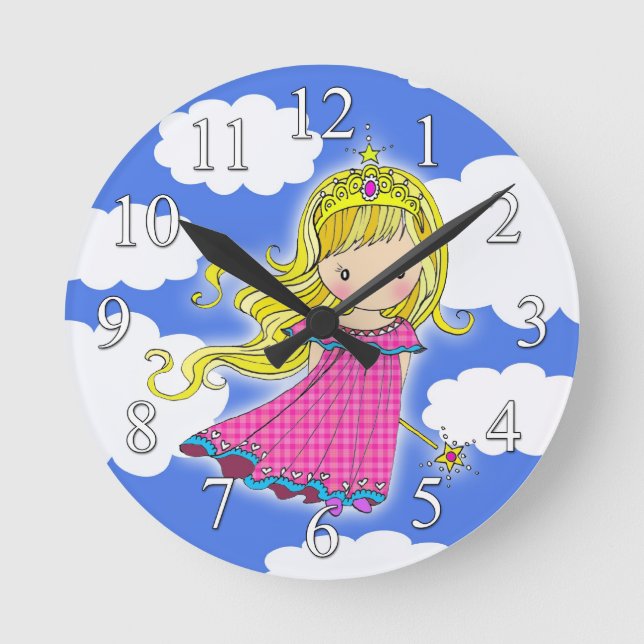 Mignonne petite princesse fille horloge (Recto)