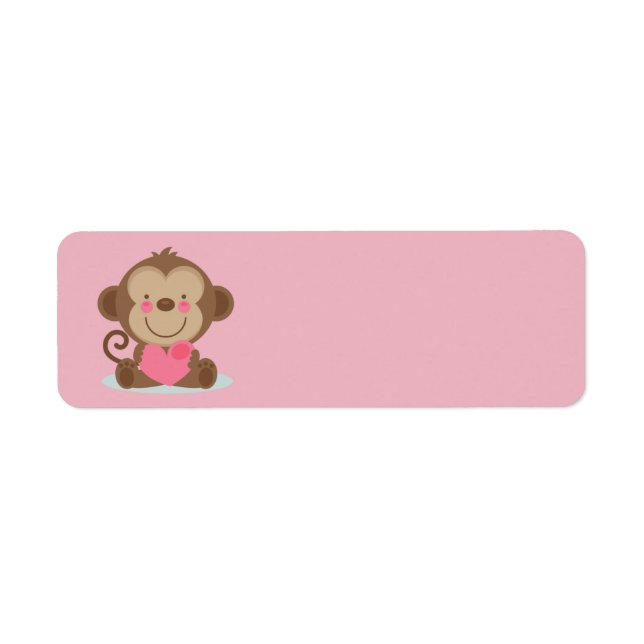 Mignonne singe de la Saint-Valentin Animée (Devant)