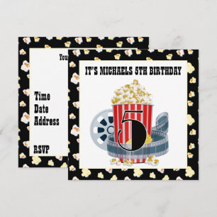 mignonne soirée cinéma 5e anniversaire Invitation