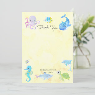 Mignonne sous le Carte de remerciements du Baby sh