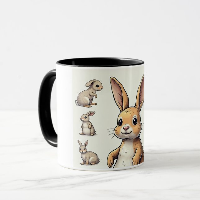 Mignonne tasse de lapin que les enfants aiment (Devant gauche)