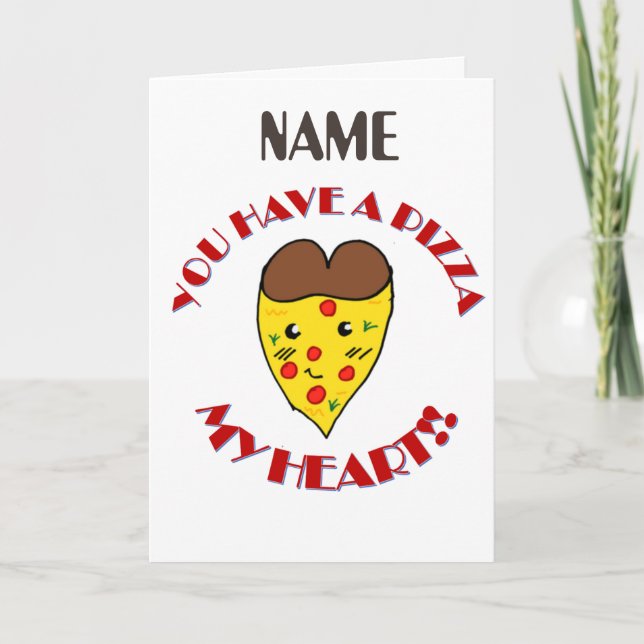 Mignonne tu as une pizza ma carte cardiaque (Devant)