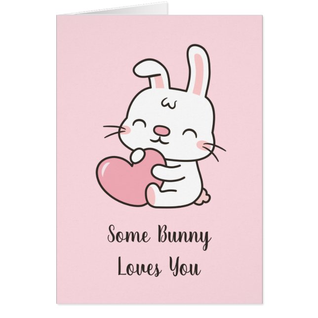 Mignonne Un Lapin Vous Aime, Jeu De Jour Valentine (Devant)