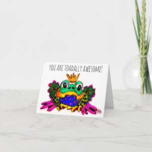 Mignonne Vous Êtes Aujourd'Hui Super Frog Carte de