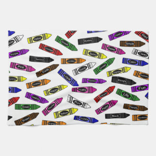 Mignonnes Paroles Colorées Serviette de cuisine