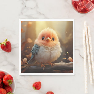 Mignonnes serviettes en papier pour oiseaux