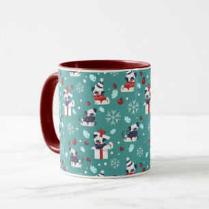 Mignons Carlins de Noël Mug