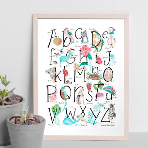 Mignons enfants ABC Alphabet   Décoration murale p