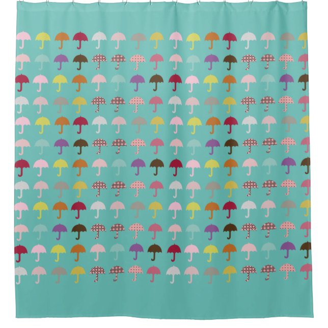 Mignons Parapluie Motif rideau de douche (Devant)
