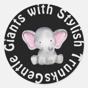 "Mignons stickers bébé éléphant enfants