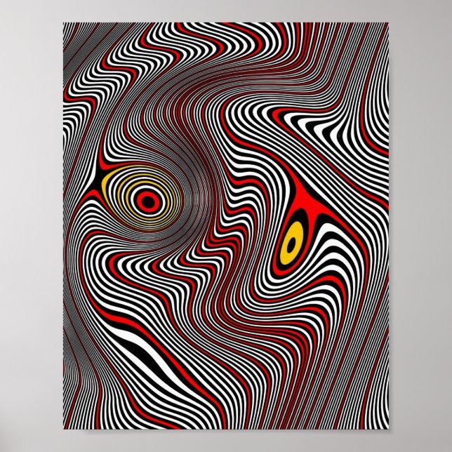 Migraine Aura Op Art Poster (Front)