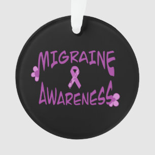 Migraine Awareness Acrylic Ornament  